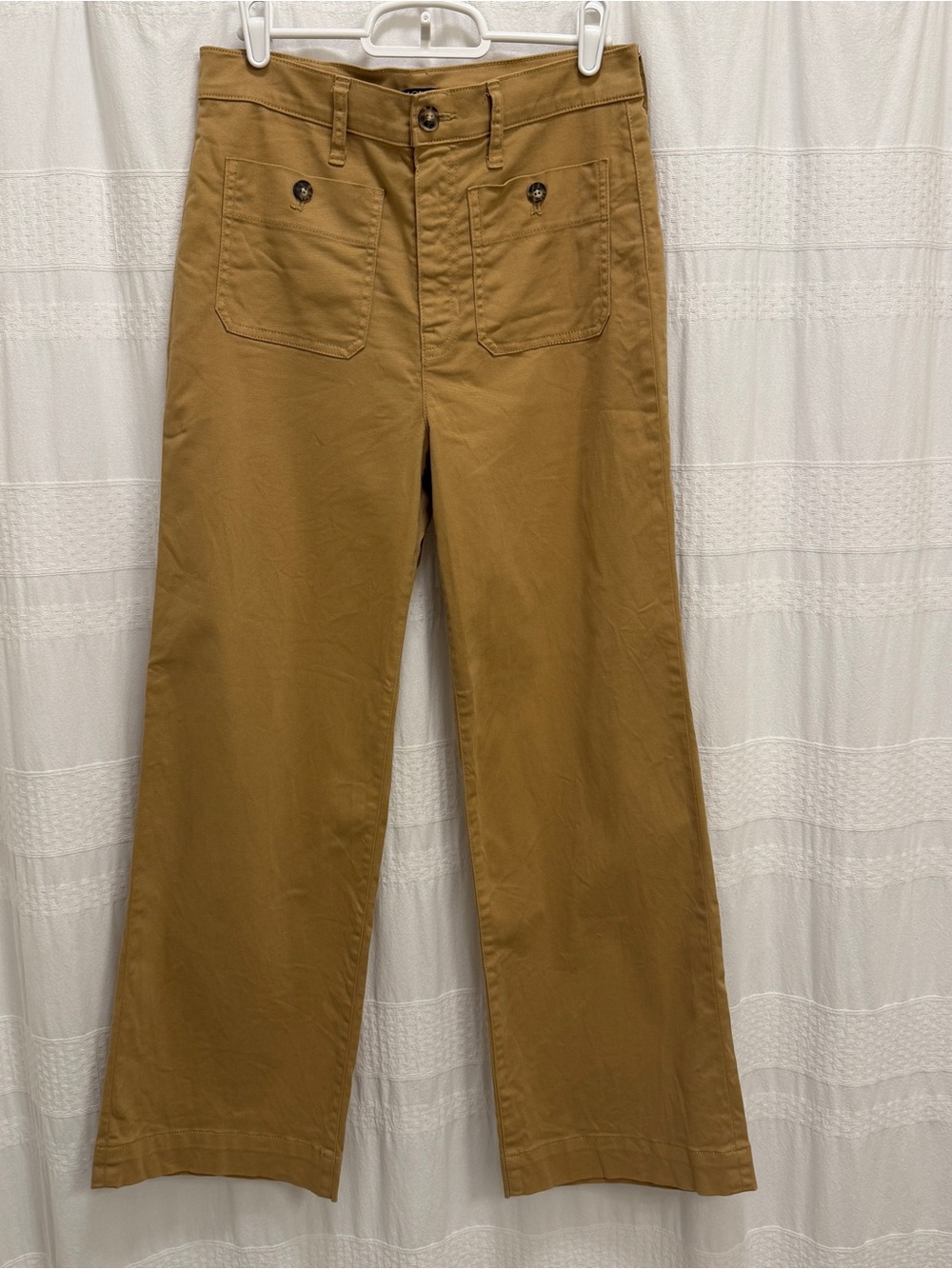 J.Crew Wide Leg Khaki Chino Pants Tan Women’s 27 Collette Style